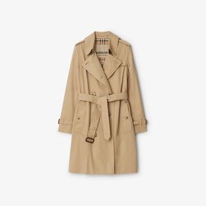 Burberry Ladies Kensington Heritage Trench Coat - Size 4 - Mid Length-Honey -NWT